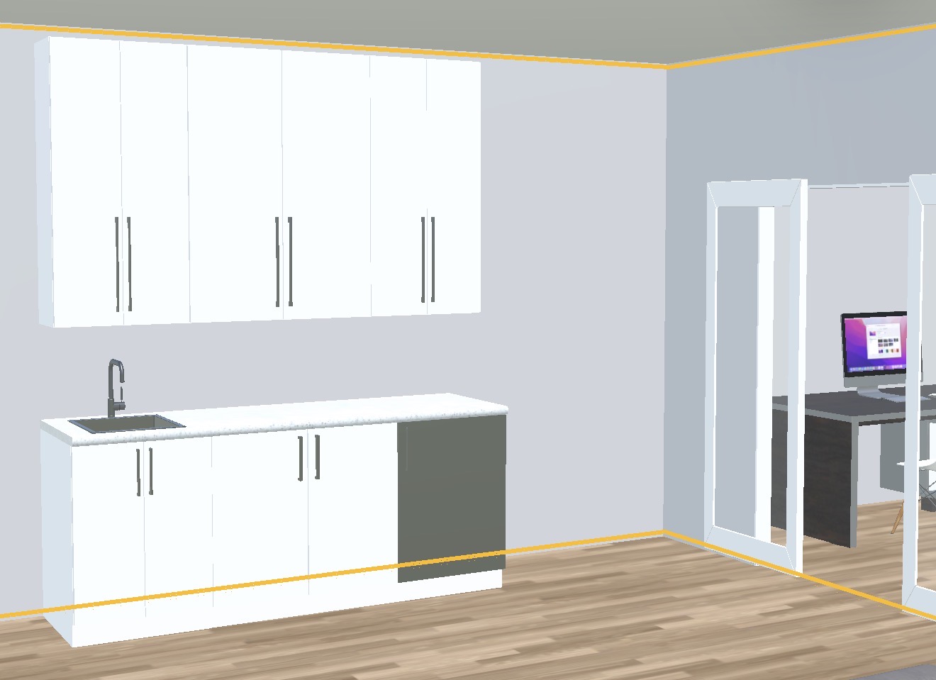 Wet bar — initial rendering